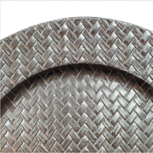 Pewter Charger Dinner Plates Set of Four - Picture 3 of 5